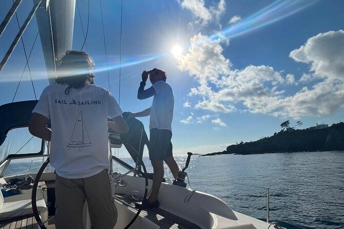 2.5h Sunset Navigation with Azorean appetizers and Wine - The Relaxed Pace, and Why That Suits Most Couples and Friends