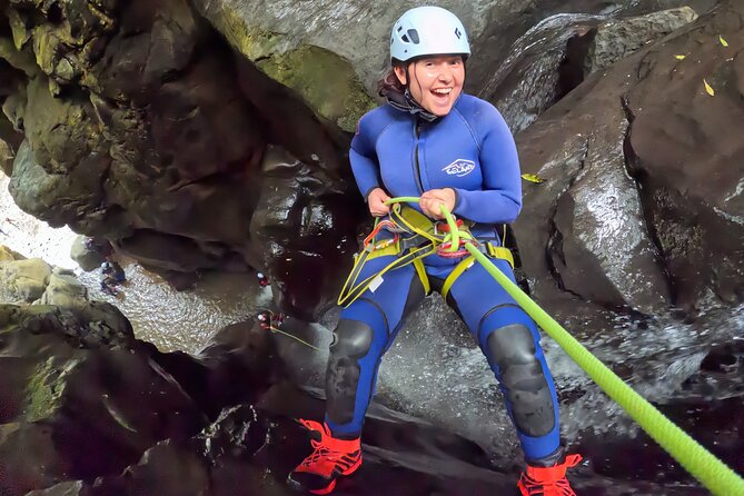 AdventurePark Canyoning at Salto do Cabrito, Sao Miguel Açores - Stop 1, Salto do Cabrito: scrambling, sliding, and rappelling waterfalls