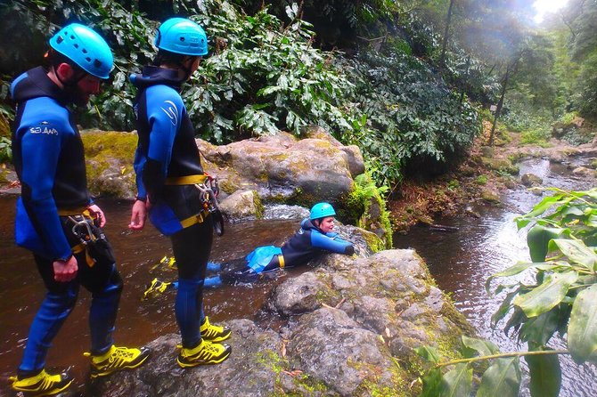 Azores Canyoning Adventure in São Miguel - Half-day - The adventure flow: zip line, slides, jumps, and waterfall rappels