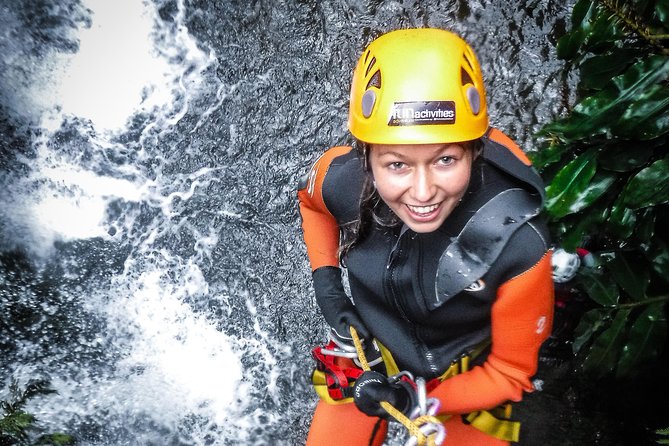Canyoning Experience in Ribeira dos Caldeirões Sao Miguel -Azores - The uphill scramble to the second briefing and practice rappel