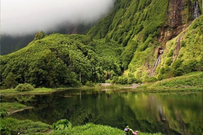 Complete Tour of Flores Island in the Azores - Stop 2: Cascata do Poco do Bacalhau, a 90-Meter Wall of Water