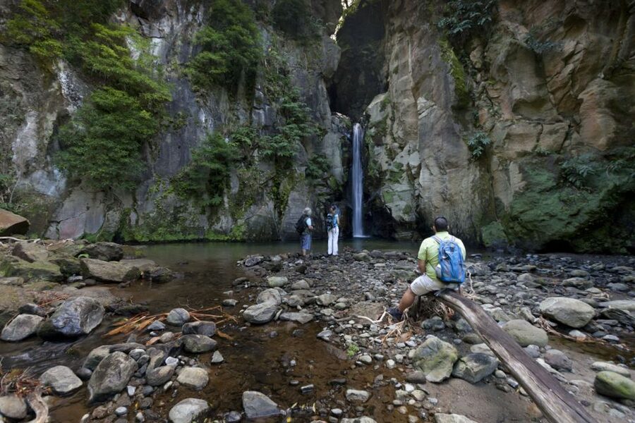 From Ponta Delgada: Guided Walking Tour to Salto do Cabrito - The 3-hour rhythm: van out, waterfall walk, steep stairs, and back again
