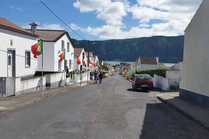 Full-Day Sete Cidades Crater Lake and Fire Crater Lake Private Tour - Sete Cidades Village Center, Church Views, and Lake Angles