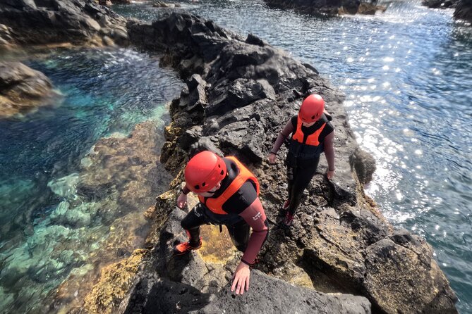 São Miguel Coasteering Azores - Caloura - Meeting at Bar Caloura, Then Getting Gear and Instructions