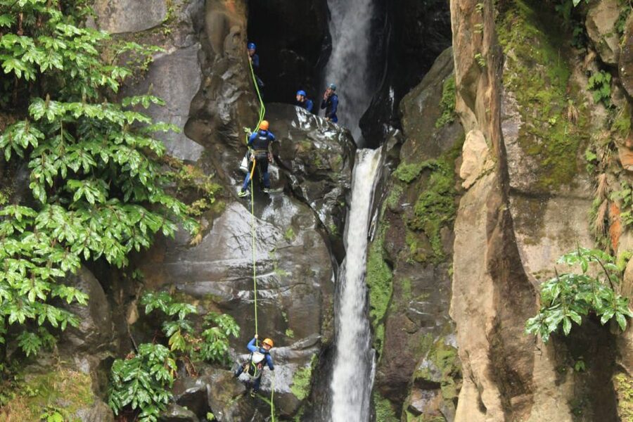 Sao Miguel: Salto do Cabrito Guided Canyoning Experience - Lush Canyon Walks and a Natural Amphitheater Moment