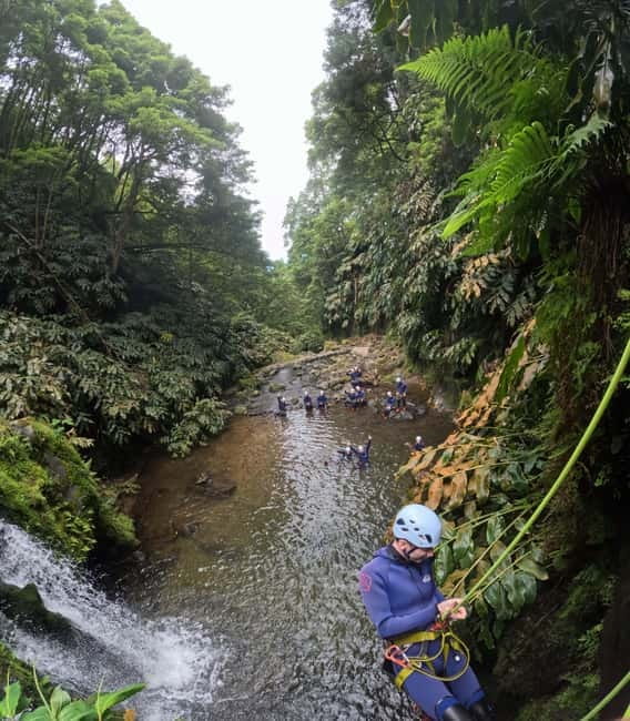 São Miguel: WaterPark Canyoning Ribeira dos Caldeirões - What You Do in the Canyon: Jumps, Rappels, Tobogãs, Zipline